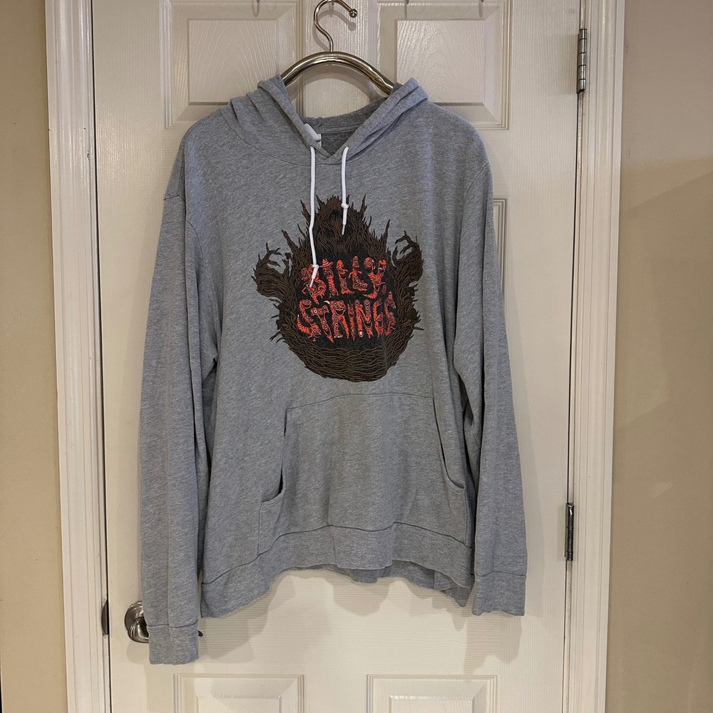 Billy Strings Graphic Hoodie Heather Gray Bella Canvas Fleece 2XL Bluegrass